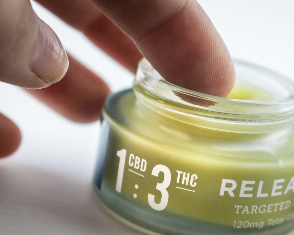 CBD : THC Pain Relief Cream In Labeled Glass Jar (120mg)